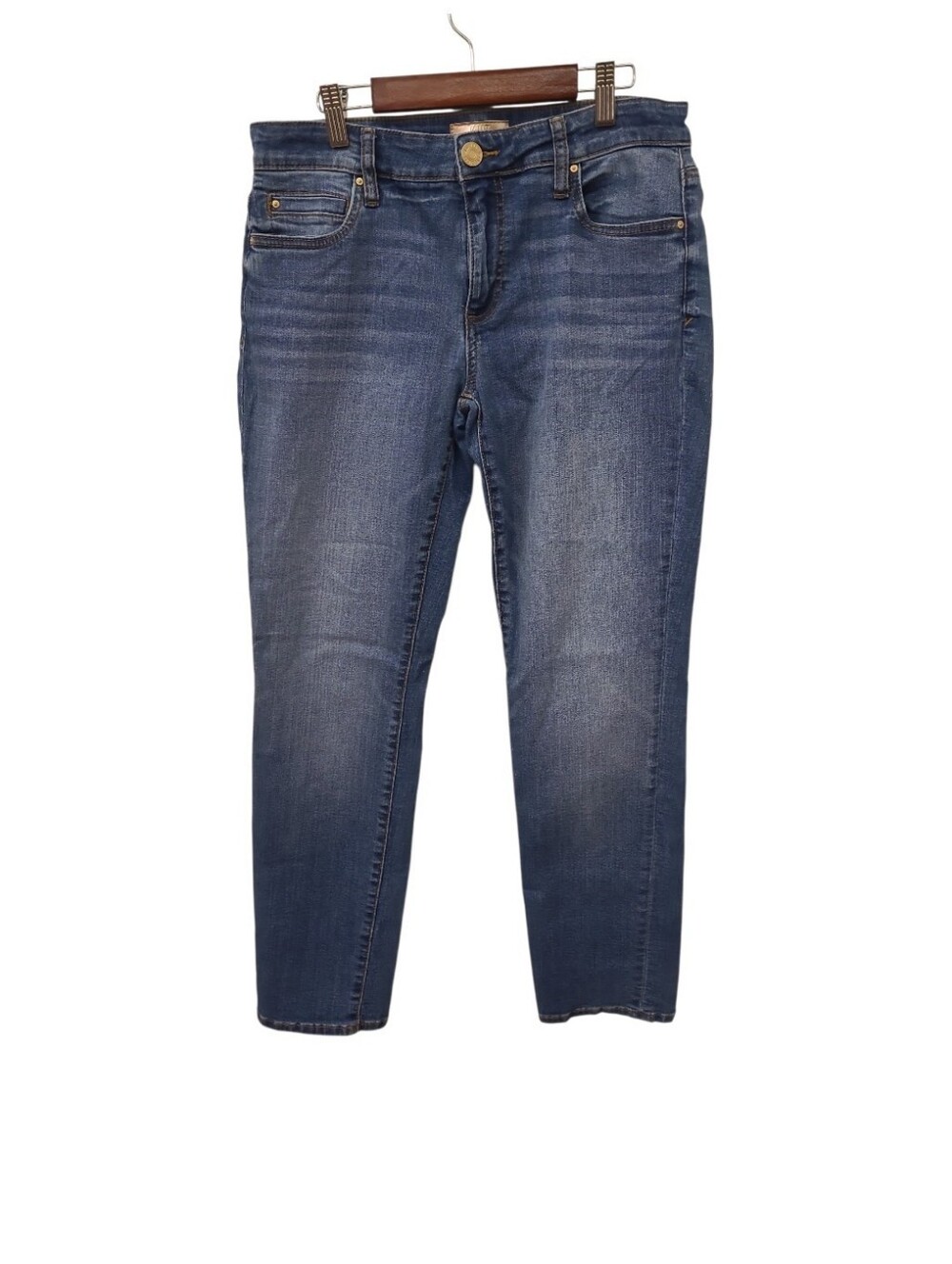 Kut from the Kloth Catherine Boyfriend Jeans Size 6 Medium Wash Stretch Denim - Picture 2 of 10